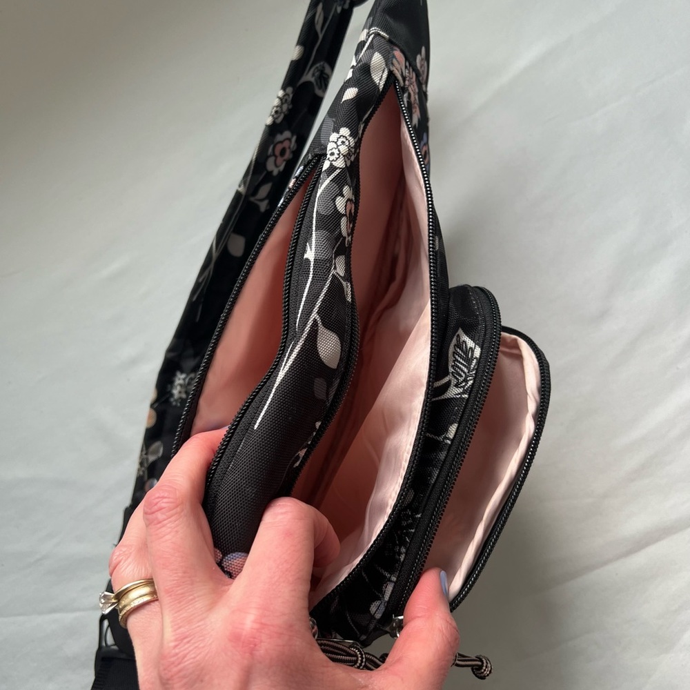 Vera Bradley Black Floral Crossbody Bag